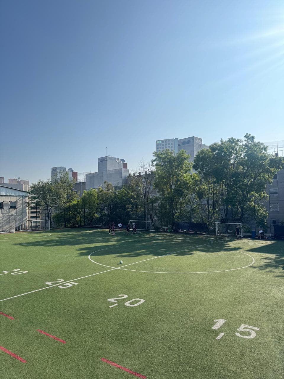 Cancha de pasto sintético del Colegio Merici, sede del Curso de Verano Falcons